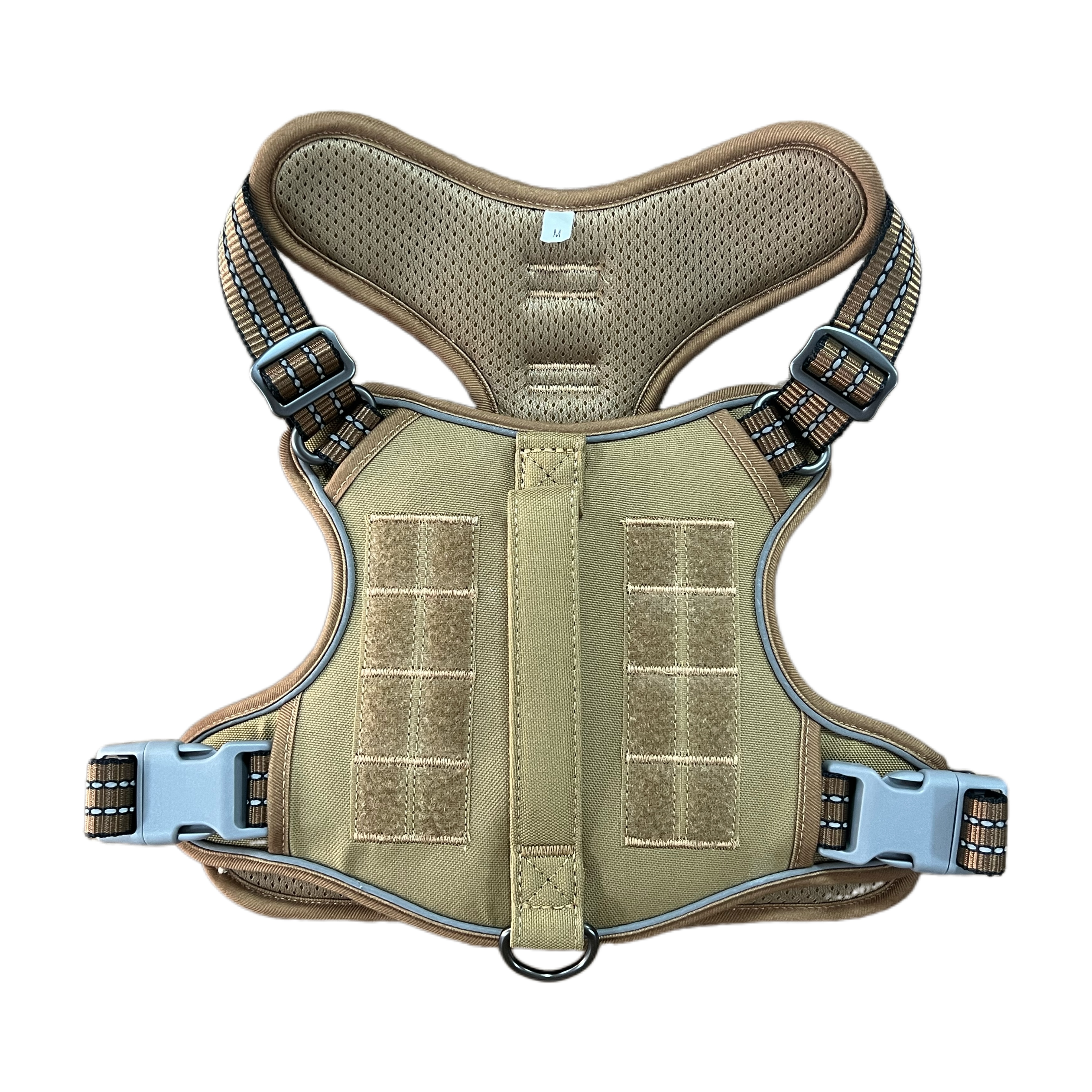Tactical No-Pull Dog Harness with MOLLE System – Khaki