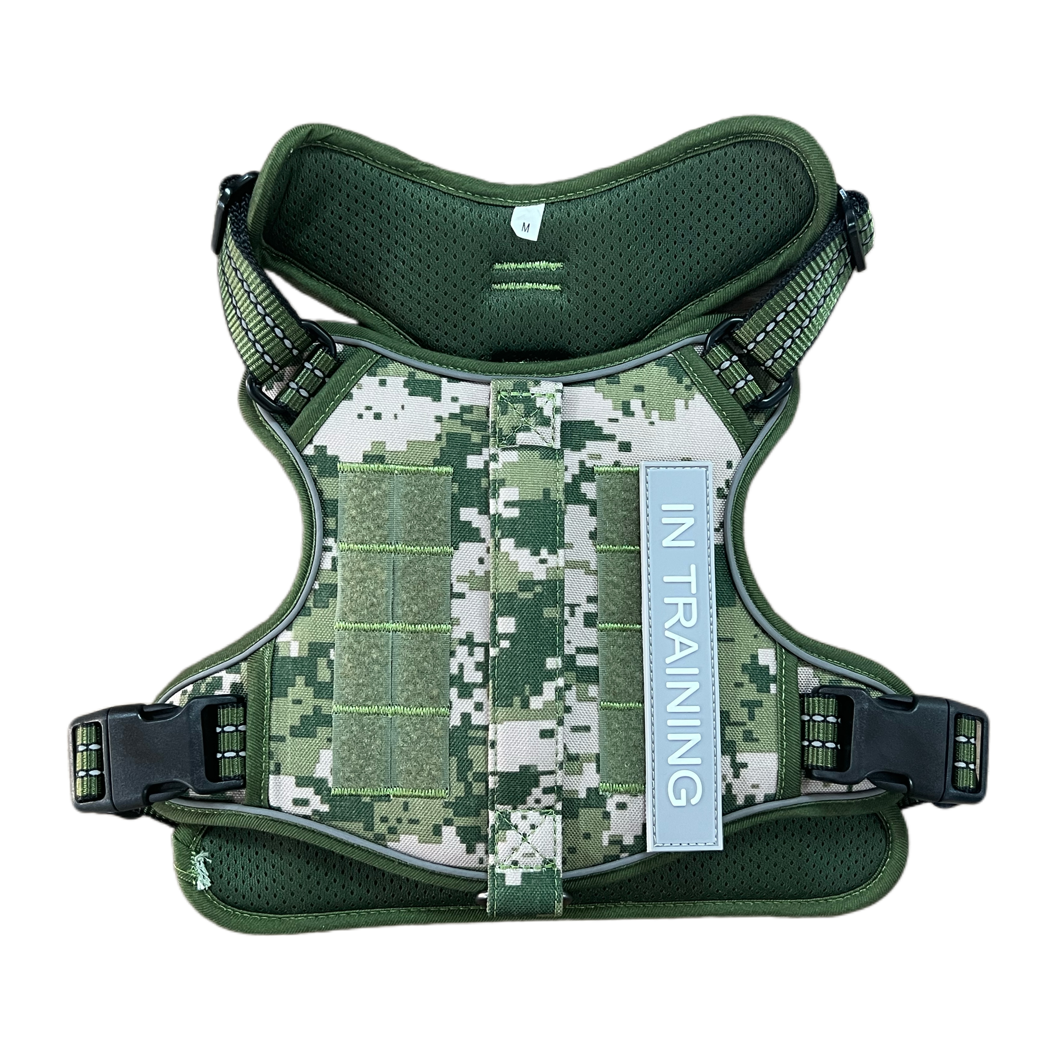 Adjustable Tactical Dog Harness – Army Green Camouflage