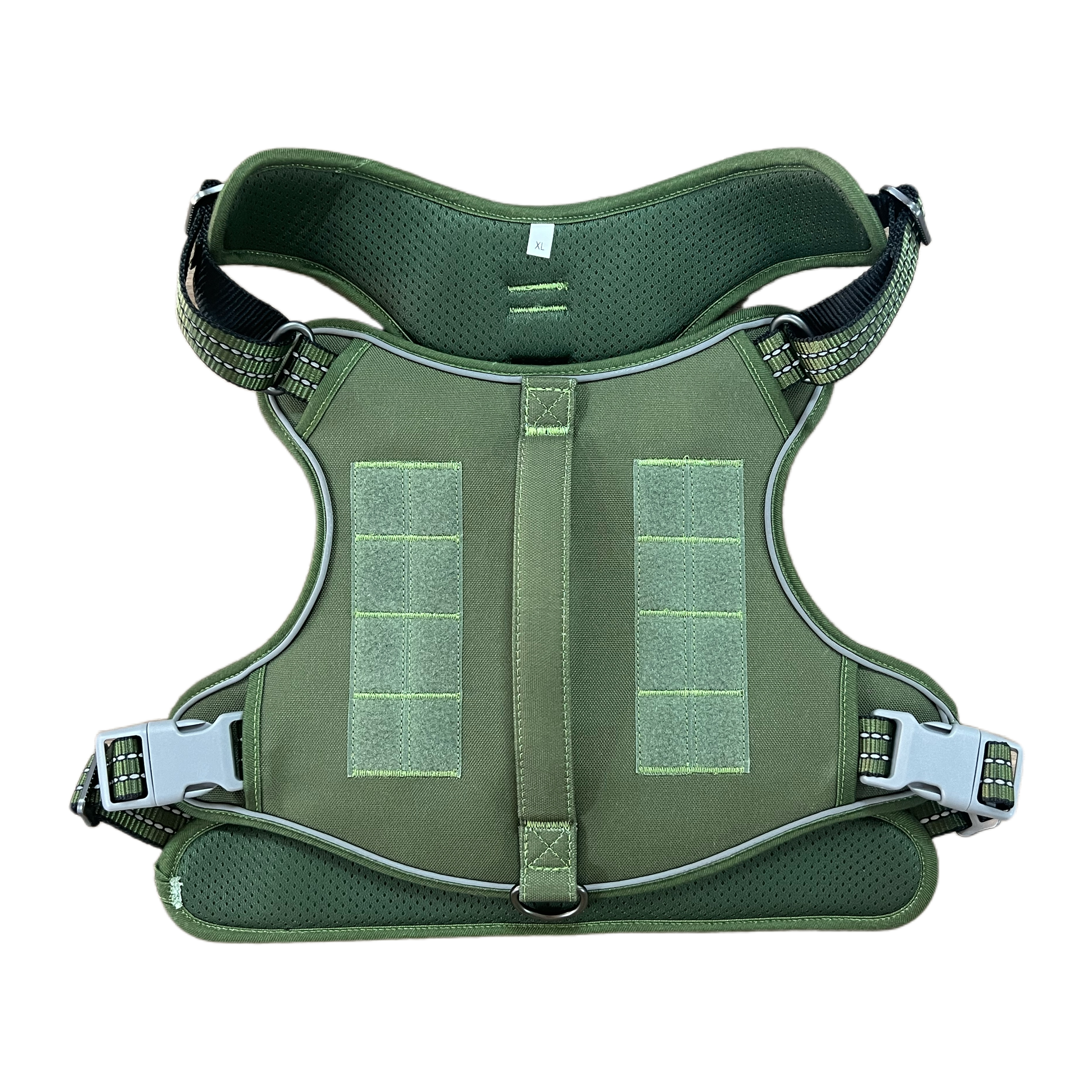 Tactical No-Pull Dog Harness with Handle – Army Green (Size: M)