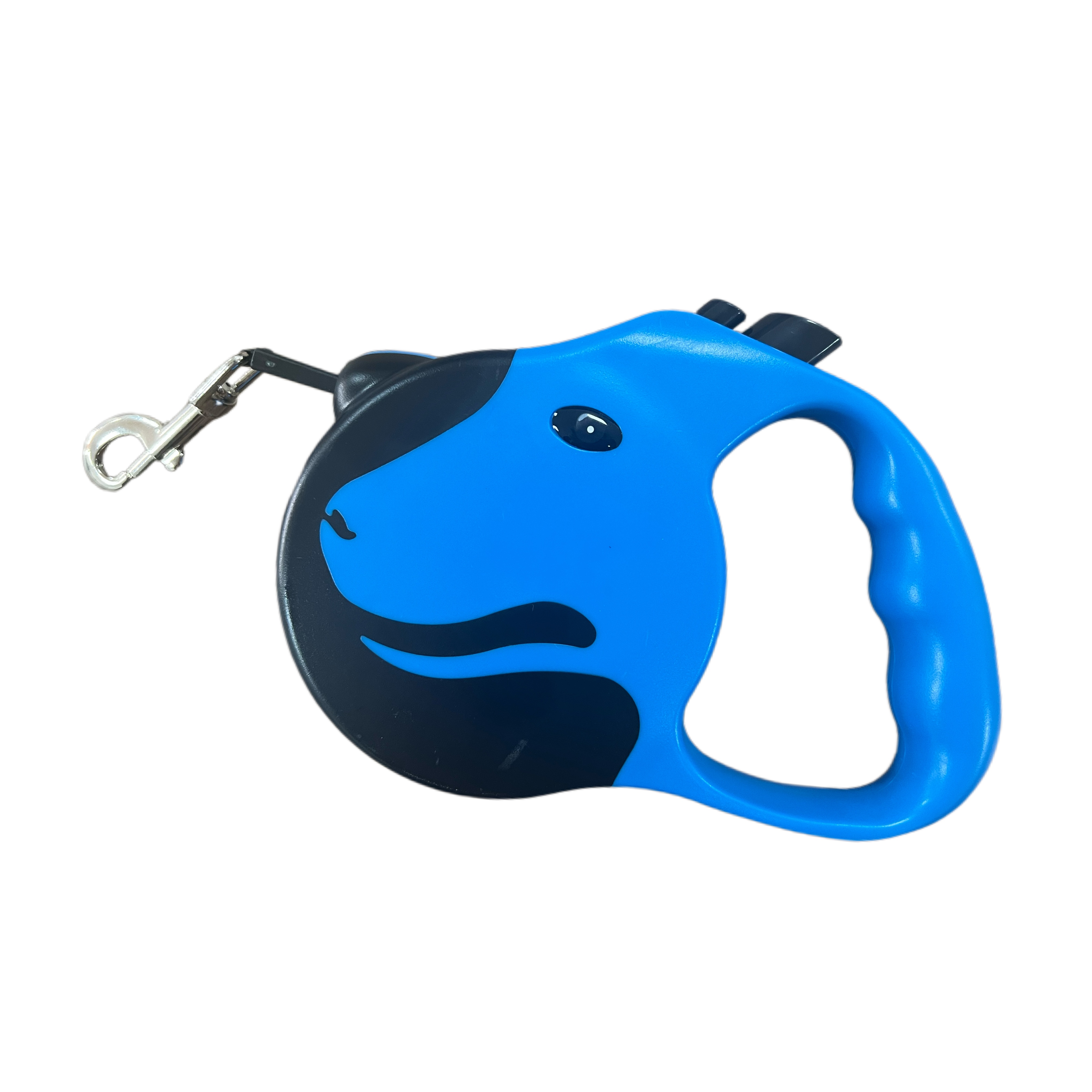 Dog Face Shaped Retractable Leash – Blue