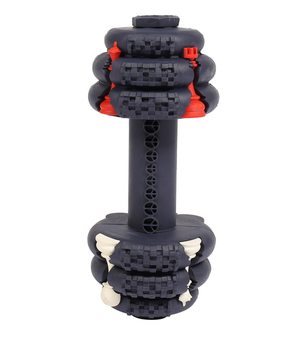 Black Round Barbell Dog Chew Toy