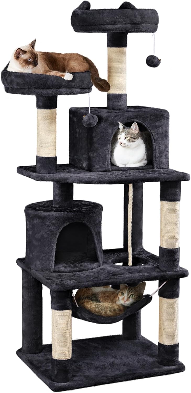 Luxury Dual Nest Multi-functional Cat Scratching Post