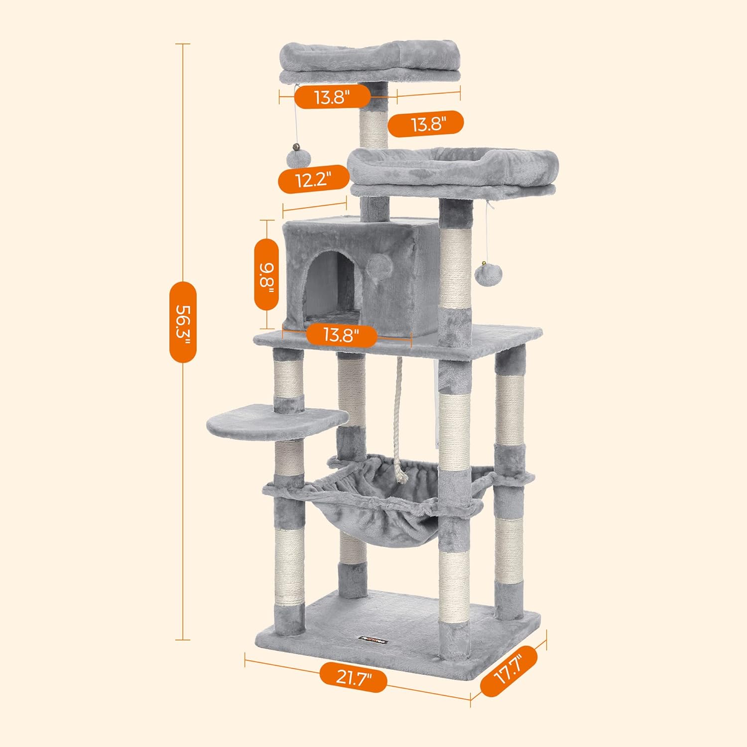 Five-layer luxury multifunctional cat climbing frame