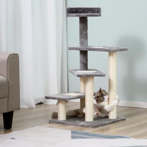 Two-color sisal cat climbing frame