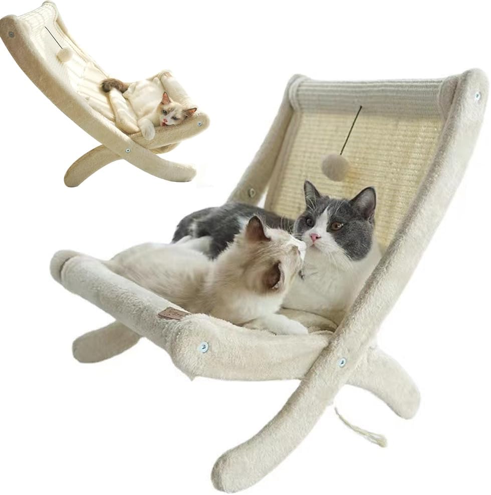 Cat Sisal Lounge Chair Cat Scratching Lounge Cushion and Cooling Mat Small Medium Cats
