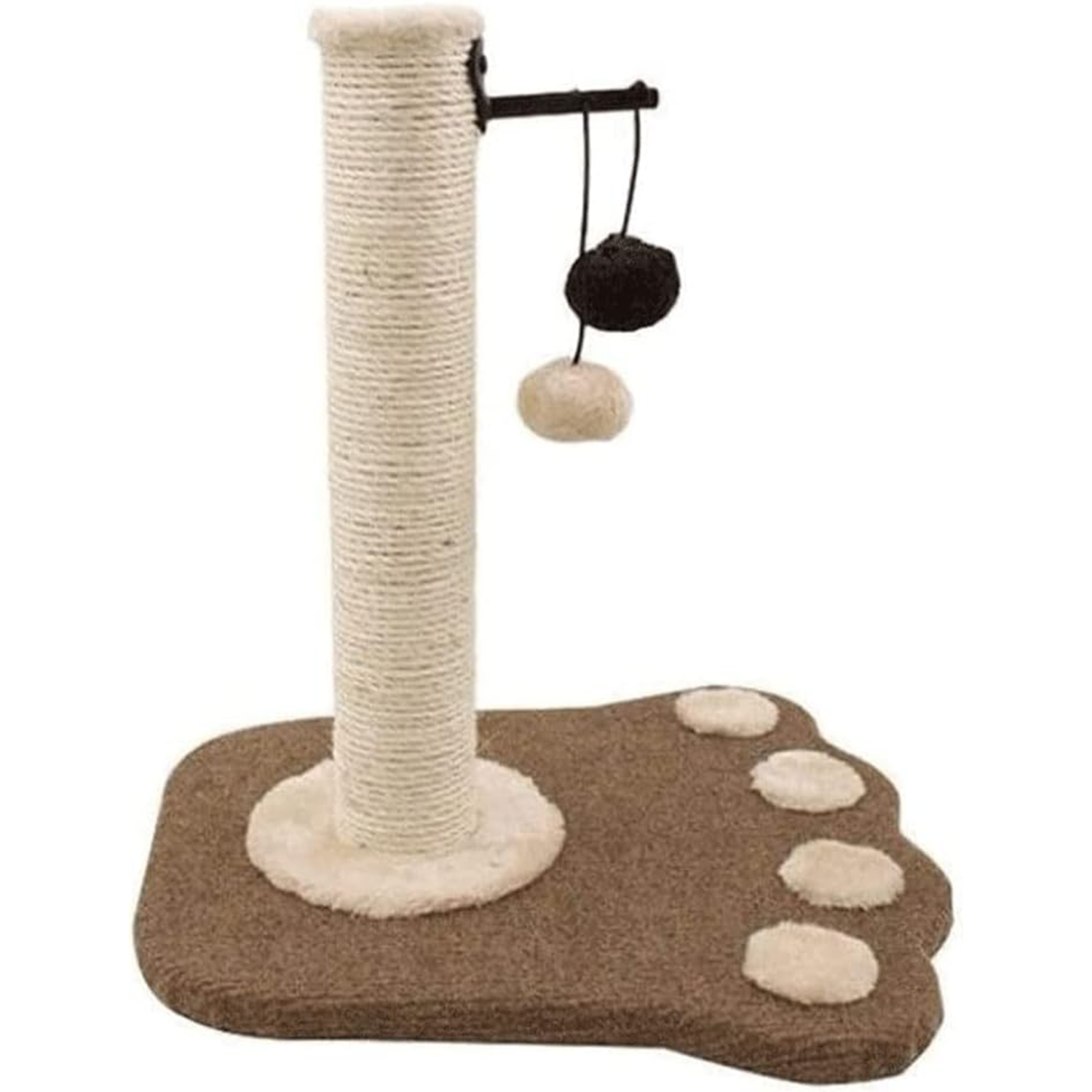 Cat Scratching Post, Cat Scratcher, Scratching Pad with Toys and Dangling Plush Ball for Indoor Cats