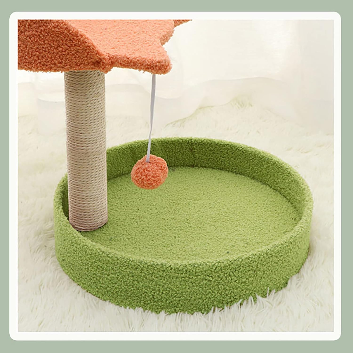 cat Tree Tower,with a Small and Lovely Shape, Made of wear-Resistant Jute Rope and Soft Brushed Fabric,40cm40cm41cm