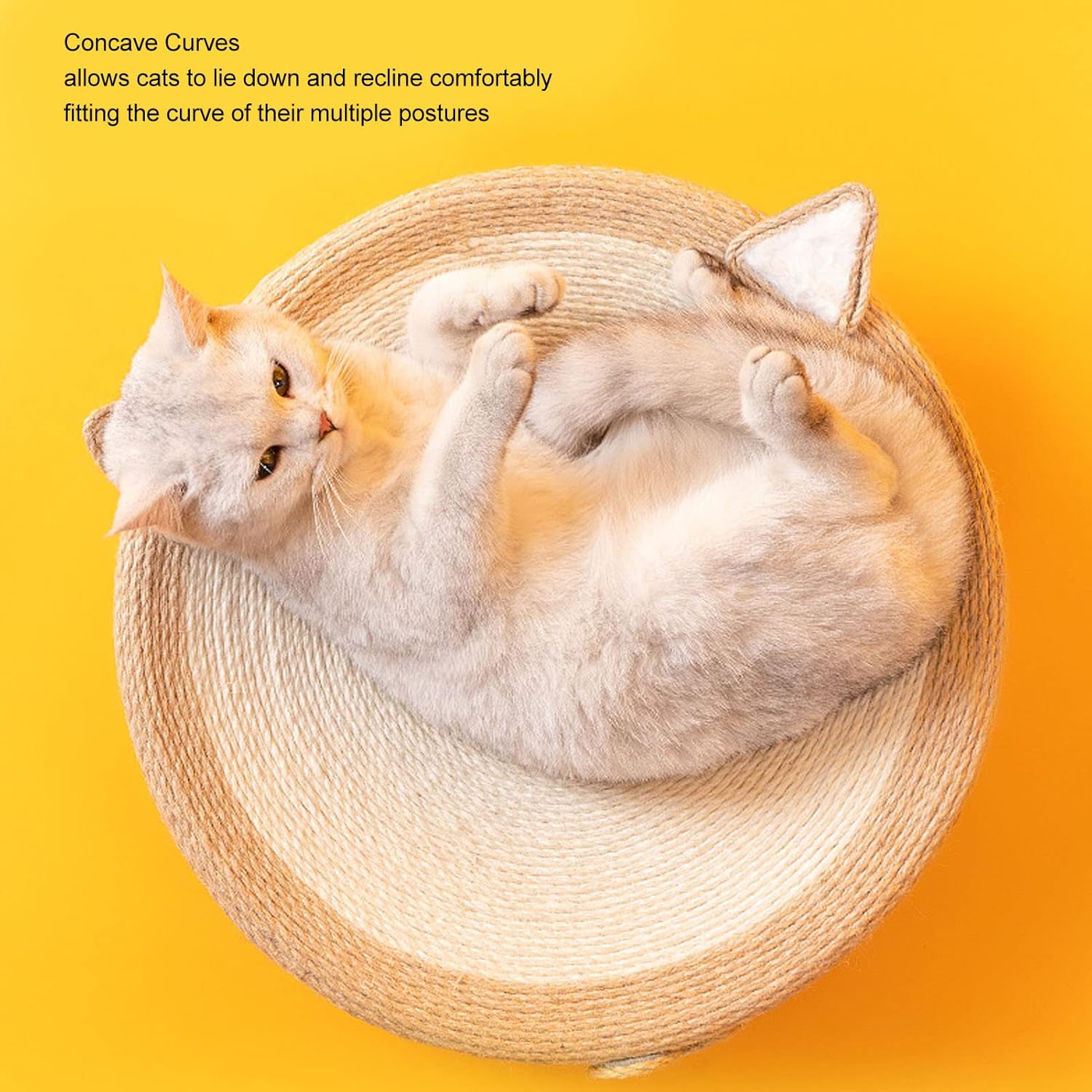 Cat Scratching Pad,Round Cat Scratcher Cardboard,Multifunctional Cat Scratch Pad for Indoor Cats Lounge Bed Training Toy L