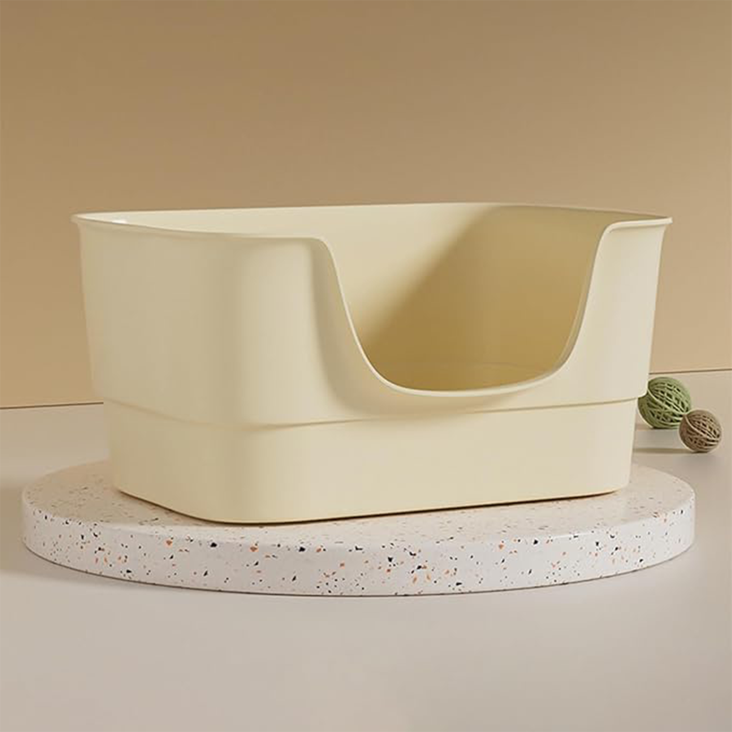 Extra Large Cat Litter Box with High Sides(white)