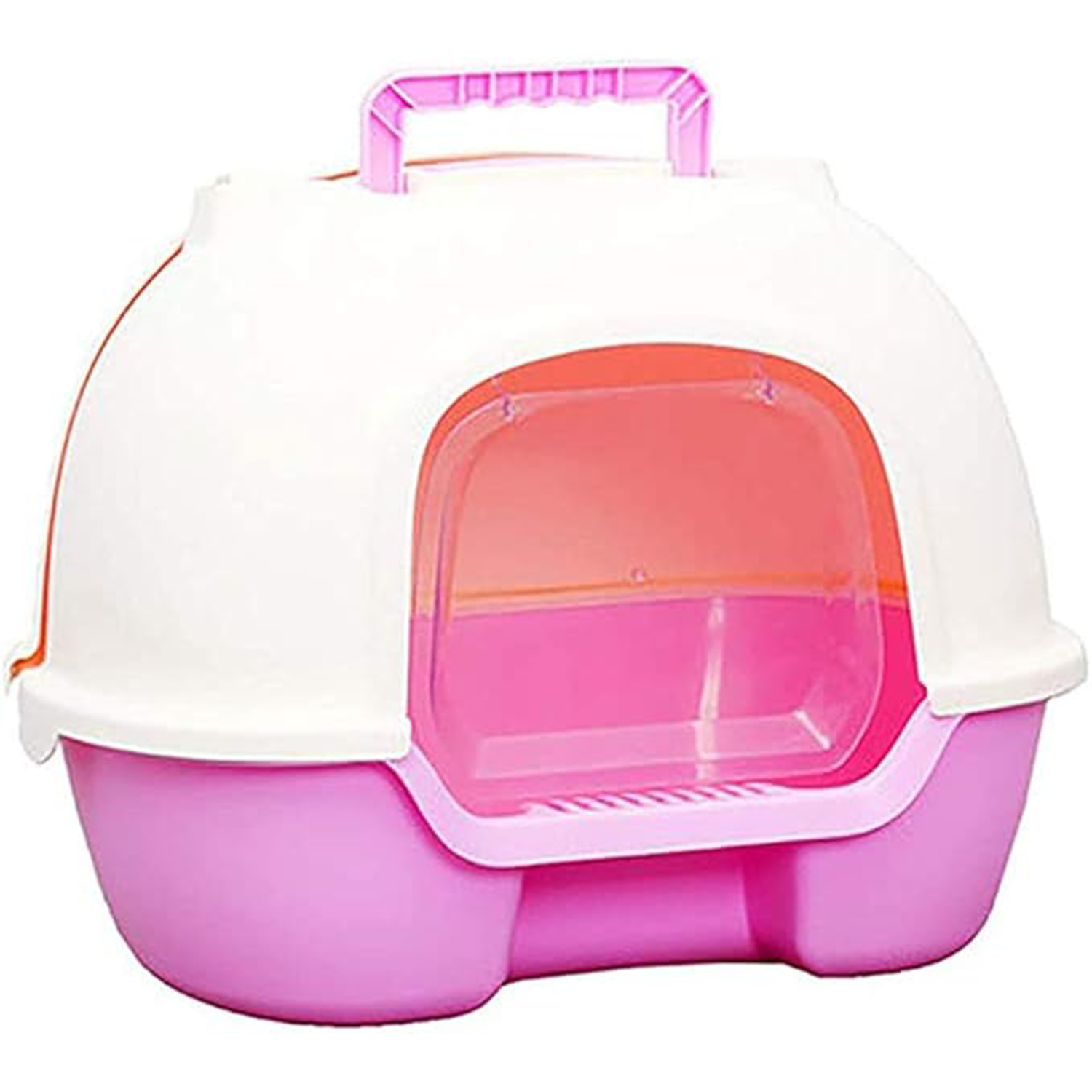 Reduces Litter Tracking Self Cleaning Litter Box（pink）