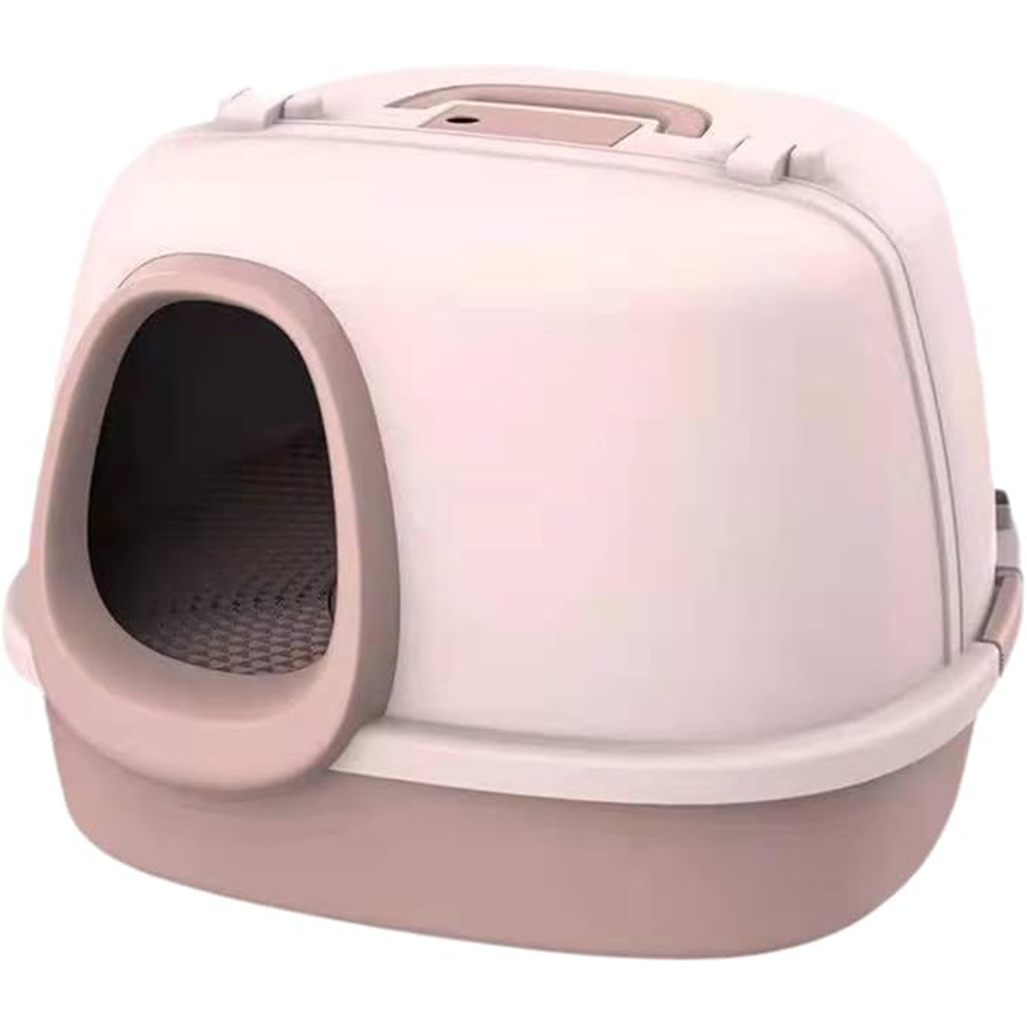 Covered Cat Litter Box with Lid（pink）