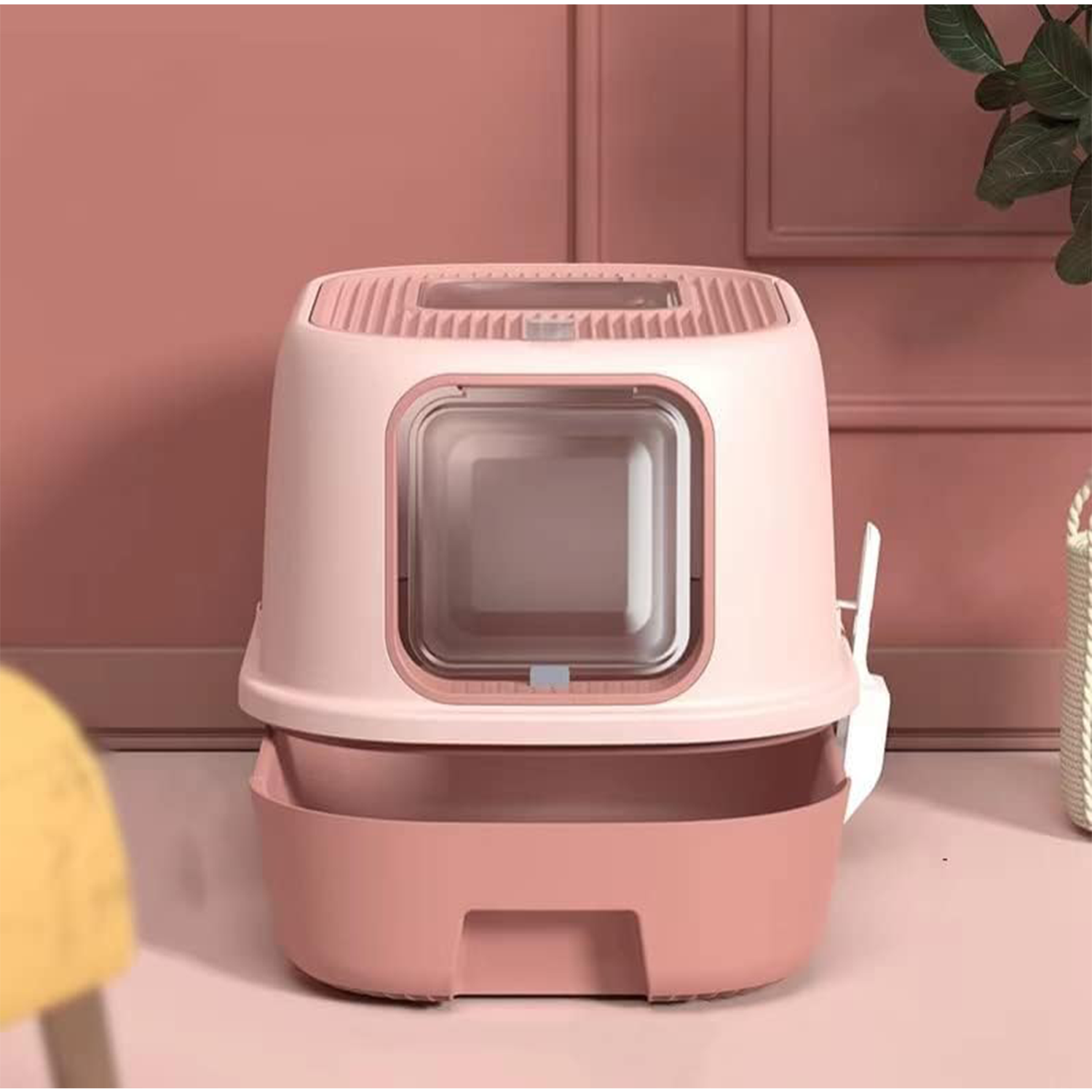 Large Cat Litter Box Pink), Green, Cat Toilet pink