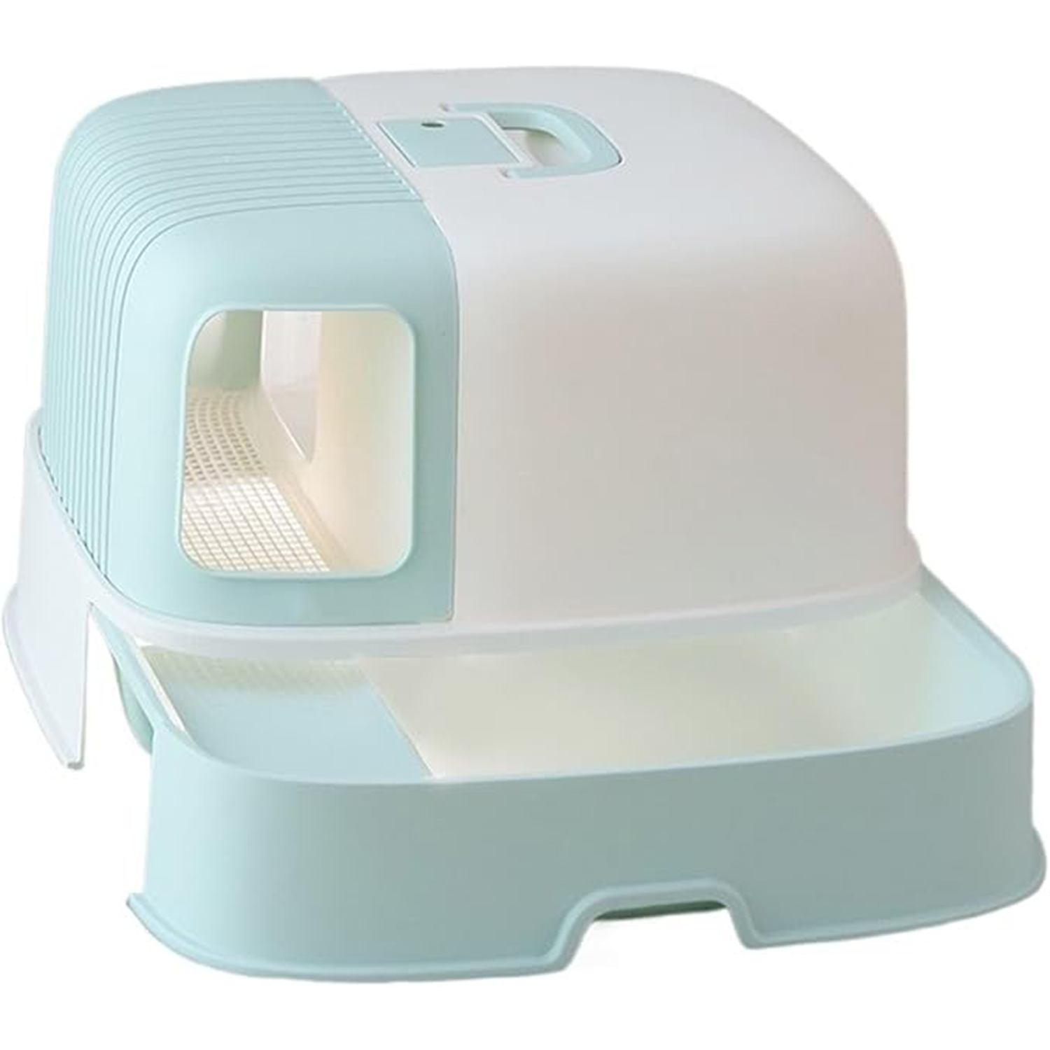 Enclosed Cat Potty with Scoop, Hooded Kitty Litter Tray