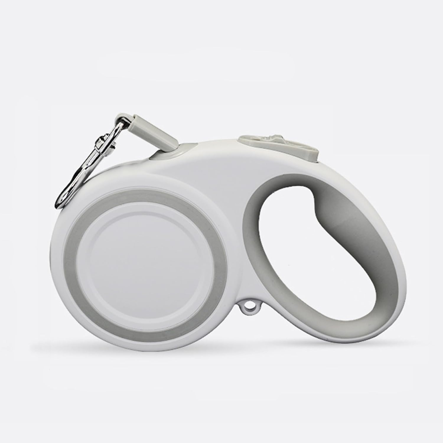 Automatic Telescopic Dog Tape, Non-Slip Handle (White-Gray, Large)