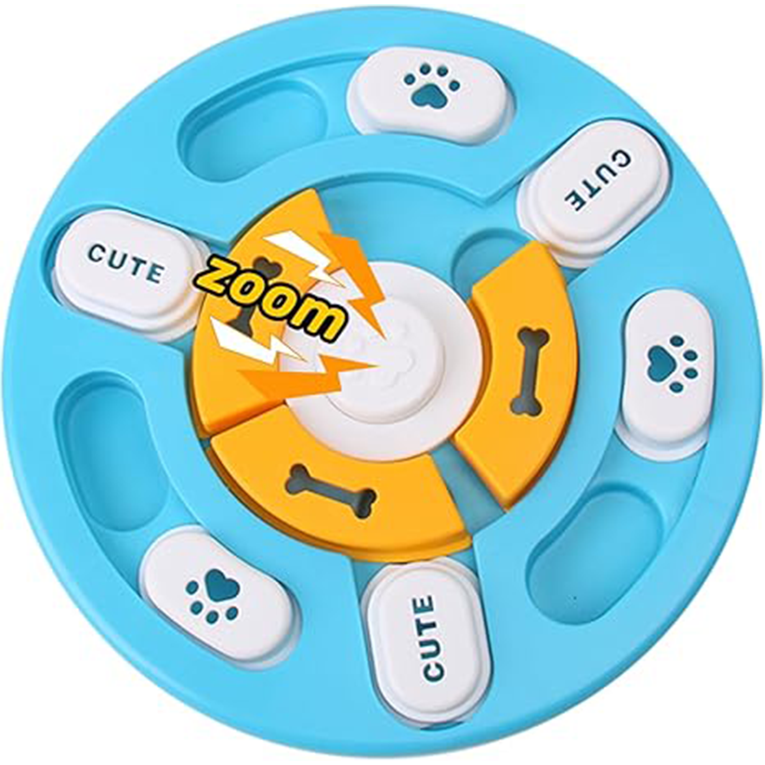 Interactive Intelligence Toy for Slow Eating (Blue-Yellow)