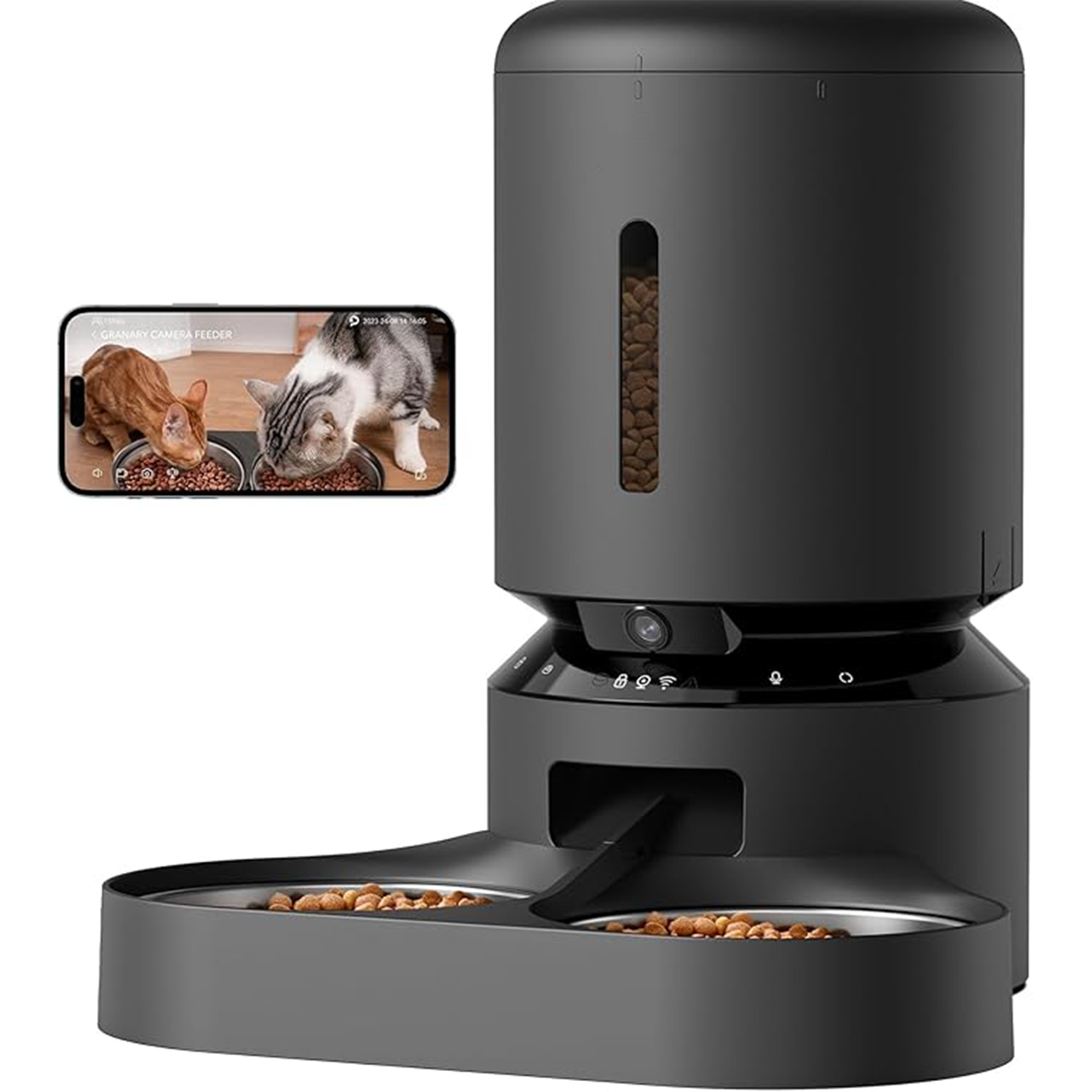 Automatic Cat Feeder with Camera for Two Cats