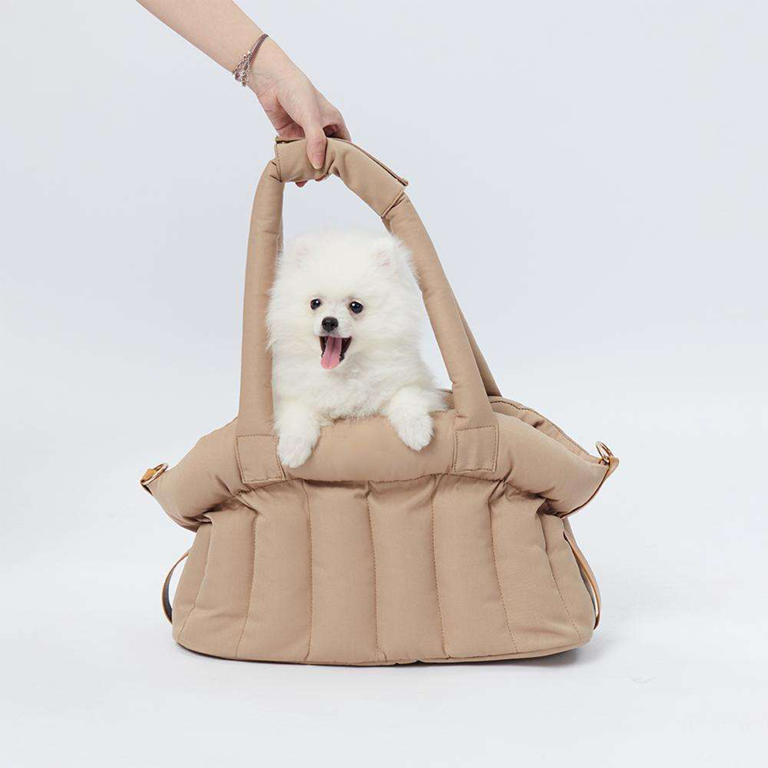 Soft and durable puppy backpack bag for pets for daily use and outdoor travel Khaki