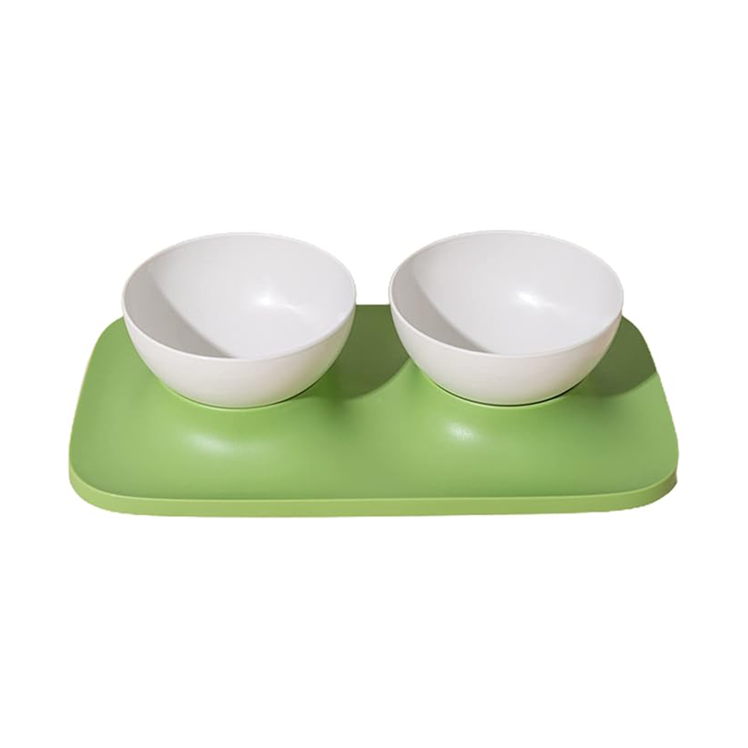 Tilted Cats Bowls Dish Neck Protections Anti-Vomiting green