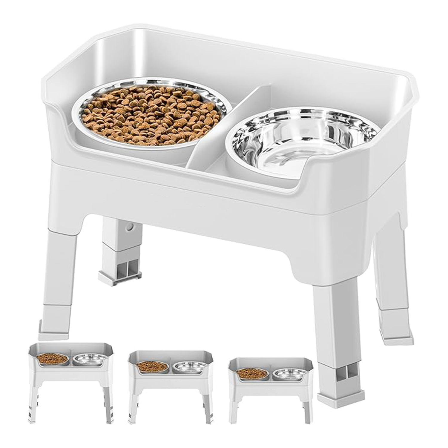  2 Stainless Steel Food Bowls & Licking Plate 