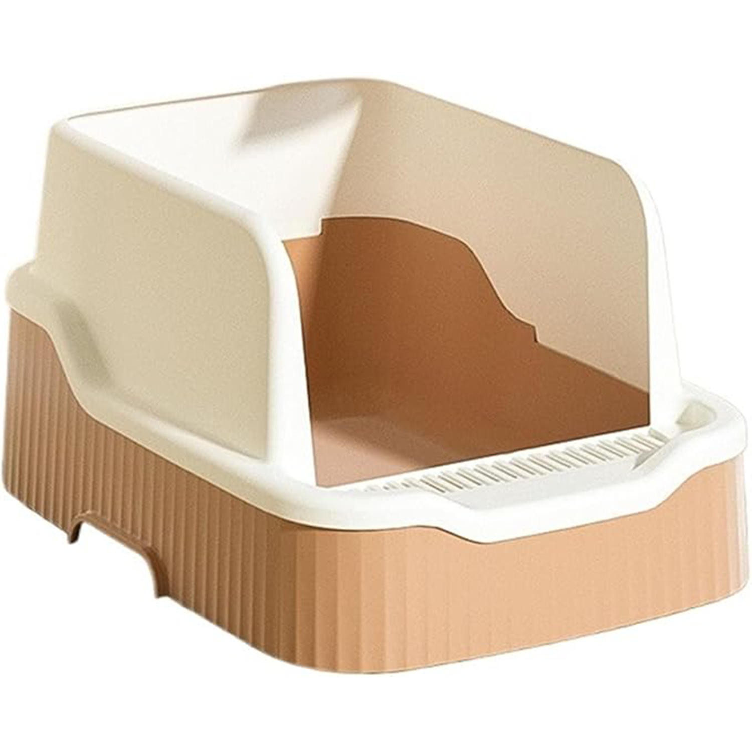 Cat Litter Box Plastic Cat Litter Box with Scoop, Open Top